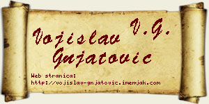 Vojislav Gnjatović vizit kartica